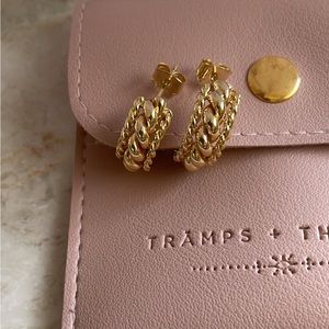 Puffy rope small open hoop Earrings